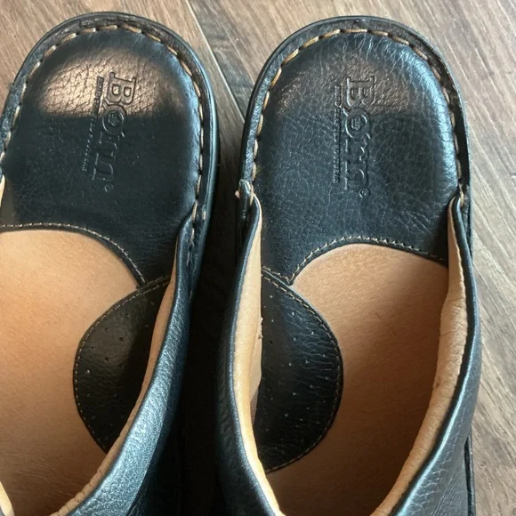 Born Black Leather Clog Mule Slip On Comfort Shoes Womens 10 M Eclectic Grandpa - Picture 2 of 8